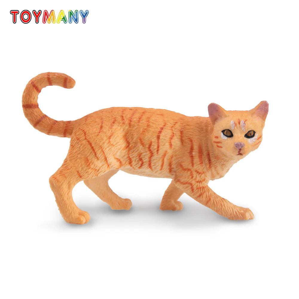 Kids Education Yes - Toymany จําลอง Striding สีส้ม Tabby Cat