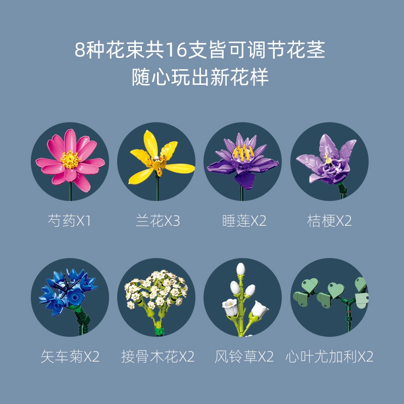 JJ9236 ชุดตัวต่อดอกไม้ 739 ชิ้ - Orchid Kids Education บทวิจารณ์และราคา