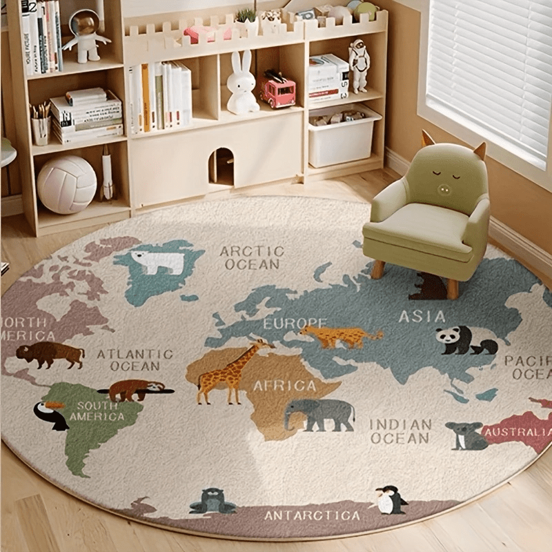 พรมปูพื้นลายแผนที่โลกสำหรับเด็ - Kids Education World บทวิจารณ์และราคา