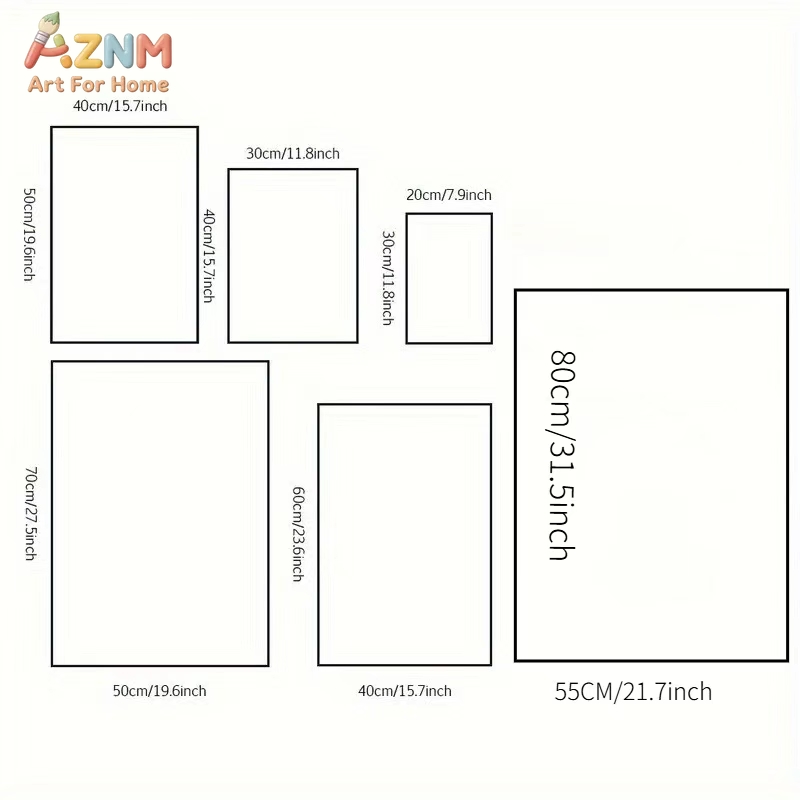 AZNM ศิลปะบนผืนผ้าใบแบบไม่มีกร - Kids Education Yes บทวิจารณ์และราคา