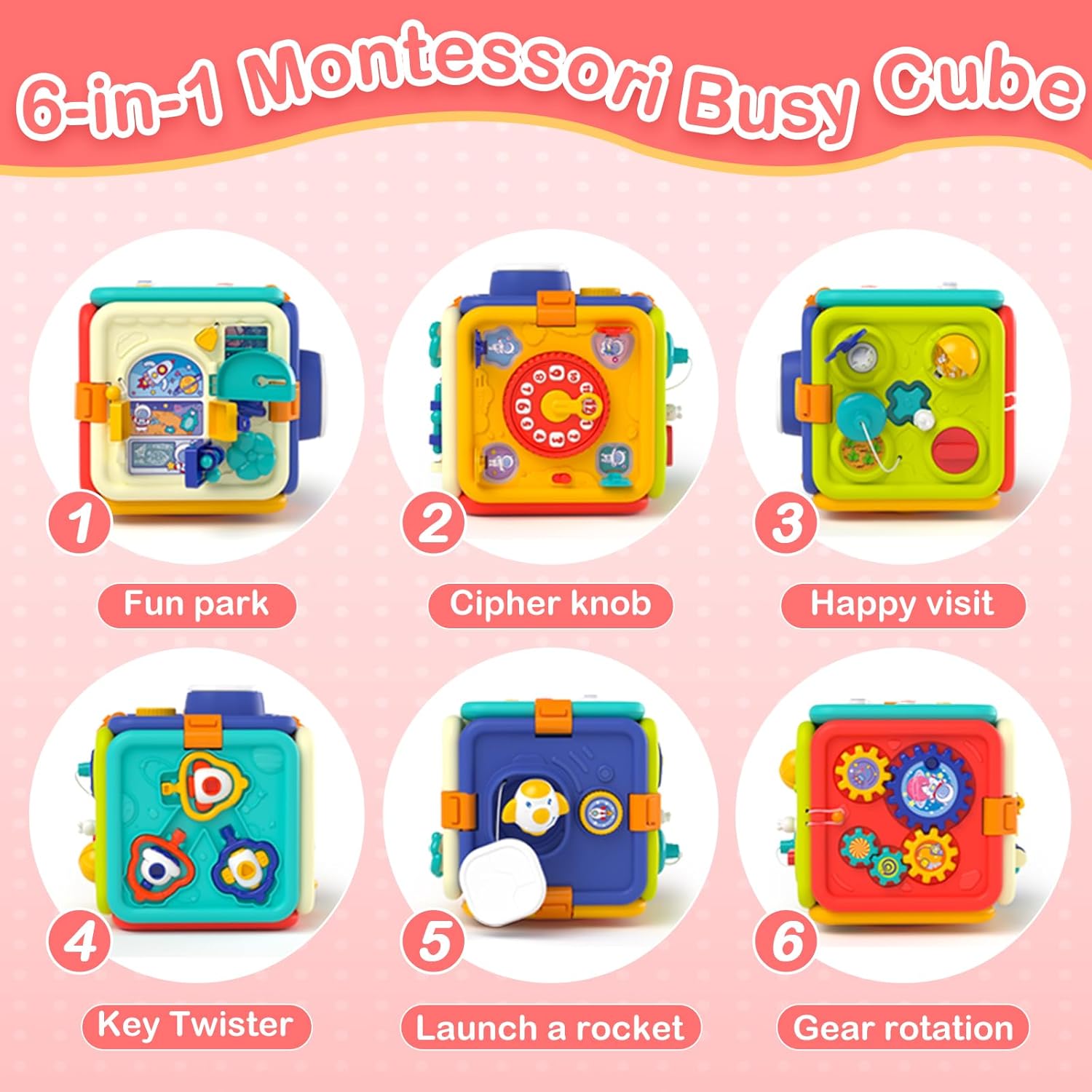 บอร์ดกิจกรรมมอนเตสซอรี่ 6-in-1 - Kids Education Yes บทวิจารณ์และราคา